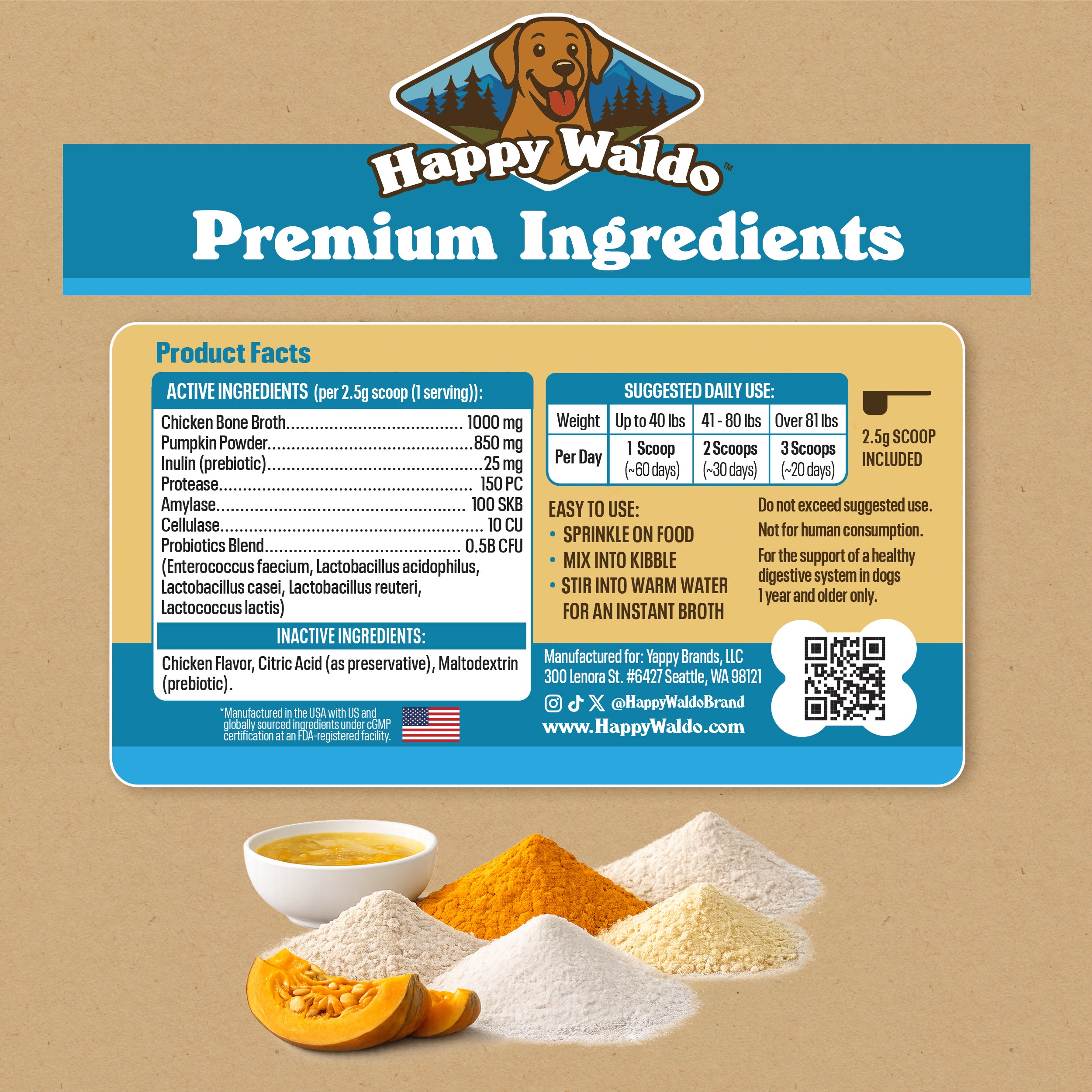 Best Day Blend - Digestive + Hydration Support Powder for Dogs (60 Scoops)